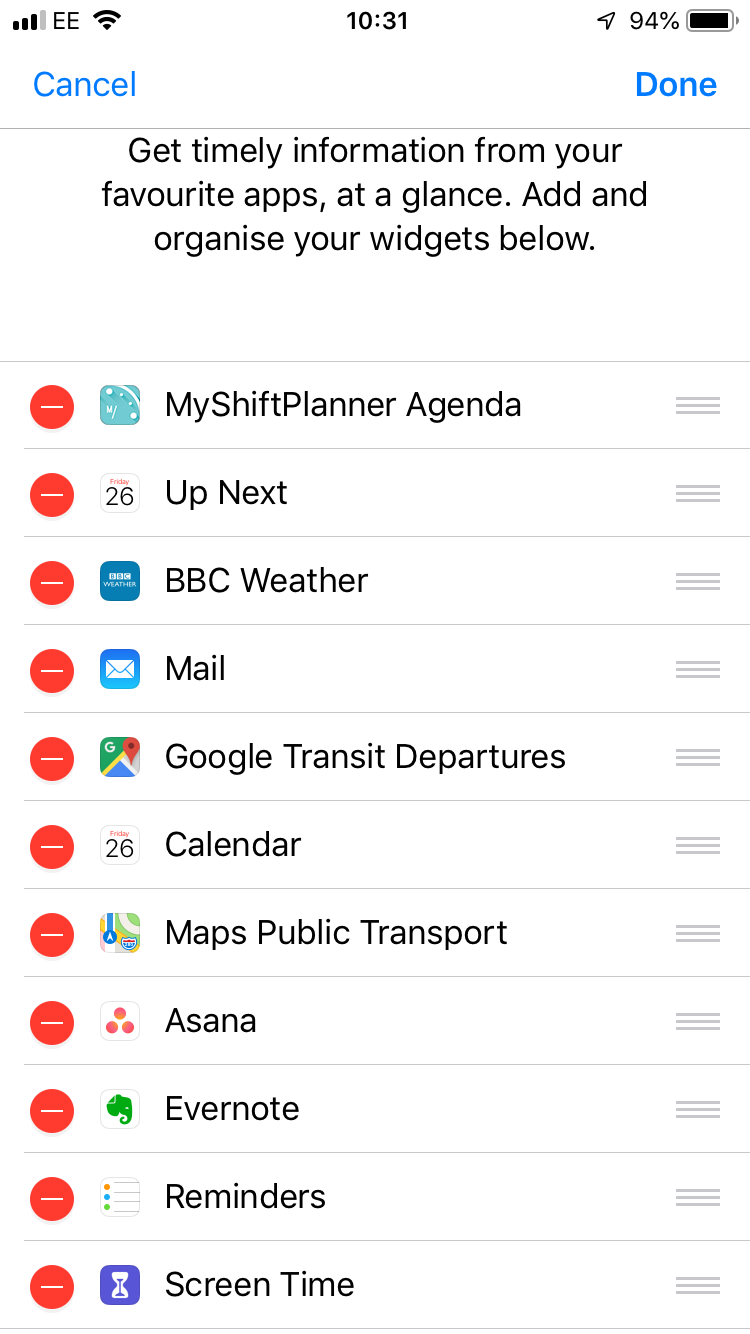 How to set up the iOS Widget for My Shift Planner MyShiftPlanner