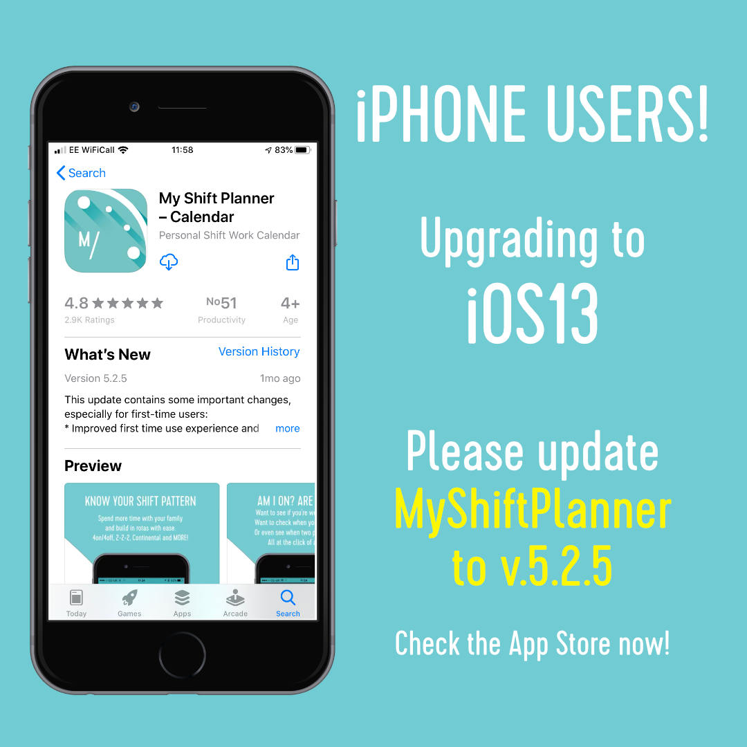 19.10.18 iOS 13 Update Now for news