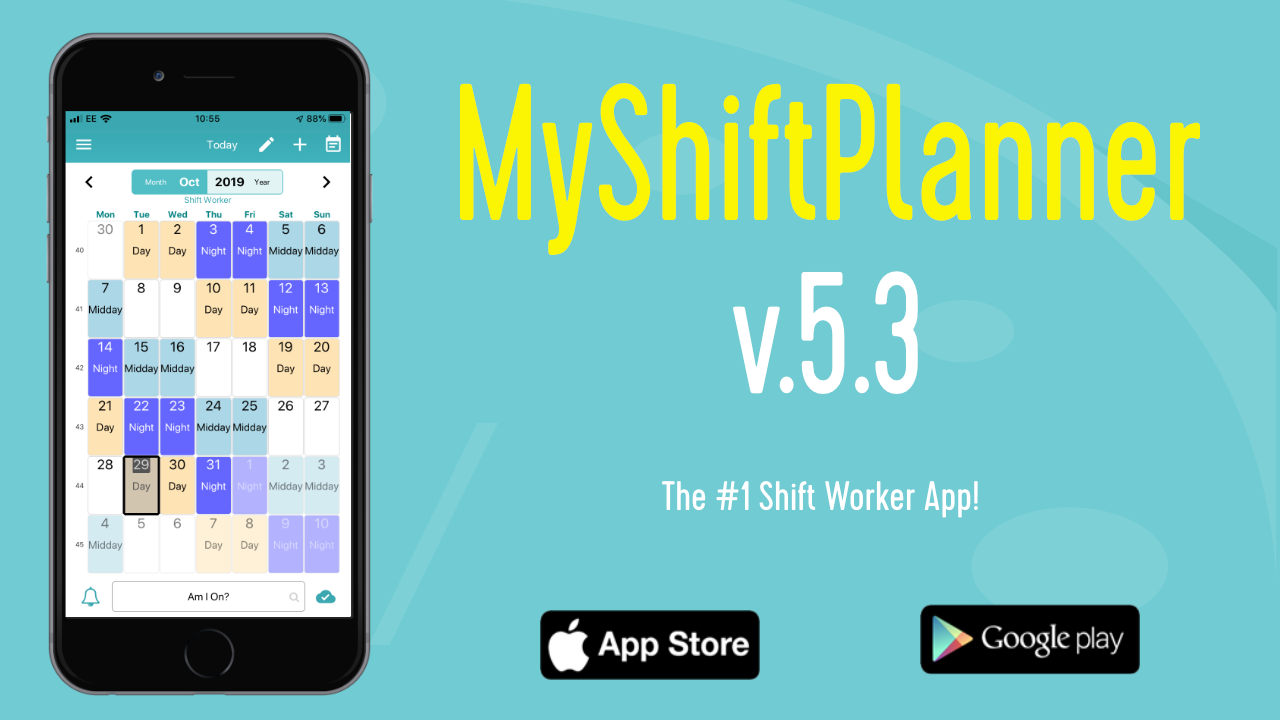 Version 5.3. of MyShiftPlanner