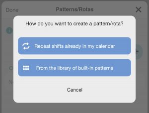 Choices for how to create a pattern